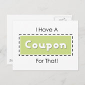 クーポンもらってる！ ポストカード (正面/裏面)