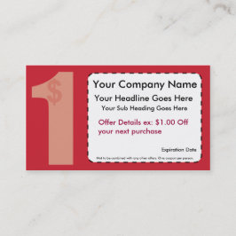 クーポンカードを離れた1ドル 割引カード