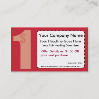 クーポンカードを離れた1ドル 割引カード