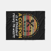 クーポンクおもしろいポンクリッパーマネーセーバー引用文 フリースブランケット (正面(横))