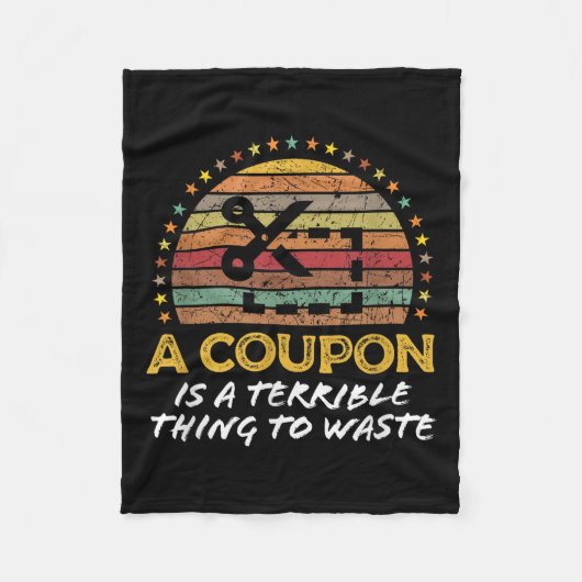 クーポンクおもしろいポンクリッパーマネーセーバー引用文 フリースブランケット (正面)