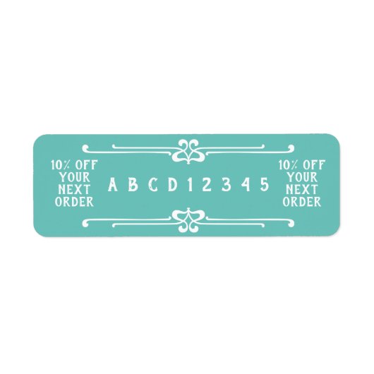クーポンコード ラベル (正面)