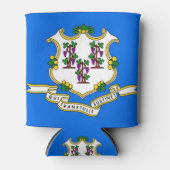 クーラーボックスで米国コネチカット州州旗。 缶クーラー (正面)