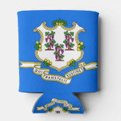 クーラーボックスで米国コネチカット州州旗。 缶クーラー (裏面)