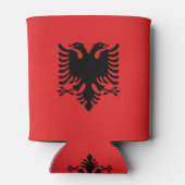 クーラーボックスとアルバニア国旗 缶クーラー (裏面)