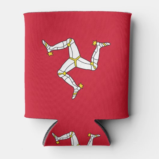 クーラーボックスとイギリスのマン島統一された旗 缶クーラー (正面)