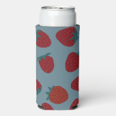 クーラーボックスとイチゴのターコイズ スリム缶クーラー (Seltzer裏面)