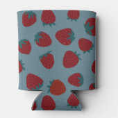 クーラーボックスとイチゴのターコイズ 缶クーラー (裏面)