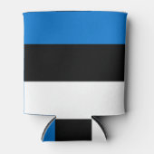 クーラーボックスとエストニア国旗 缶クーラー (正面)