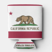 クーラーボックスとカリフォルニア州州州旗。 缶クーラー (裏面)