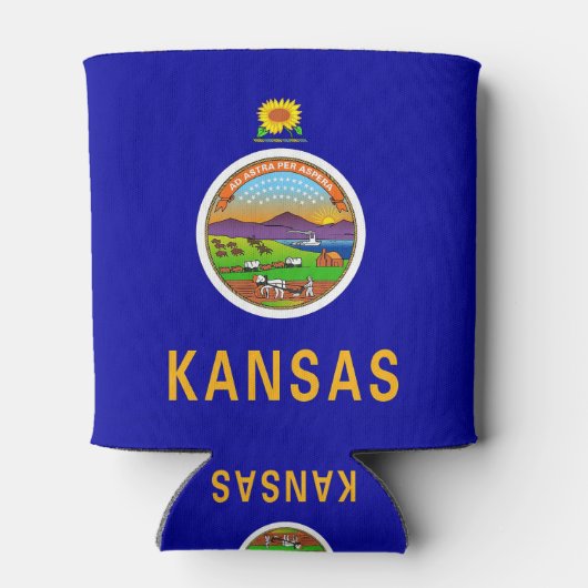 クーラーボックスとカンザス州州。 缶クーラー (裏面)