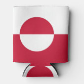 クーラーボックスとグリーンランド国旗 缶クーラー (正面)