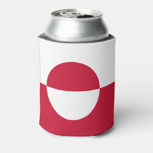 クーラーボックスとグリーンランド国旗 缶クーラー (缶裏面)