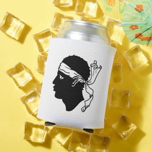 クーラーボックスとコルシカ国旗 缶クーラー (インサイチュ 夏)