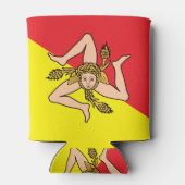 クーラーボックスとシチリア州旗，イタリア 缶クーラー (裏面)