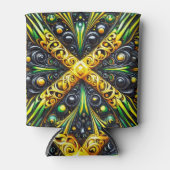 クーラーボックスとジャマイカカラーデザイン 缶クーラー (正面)