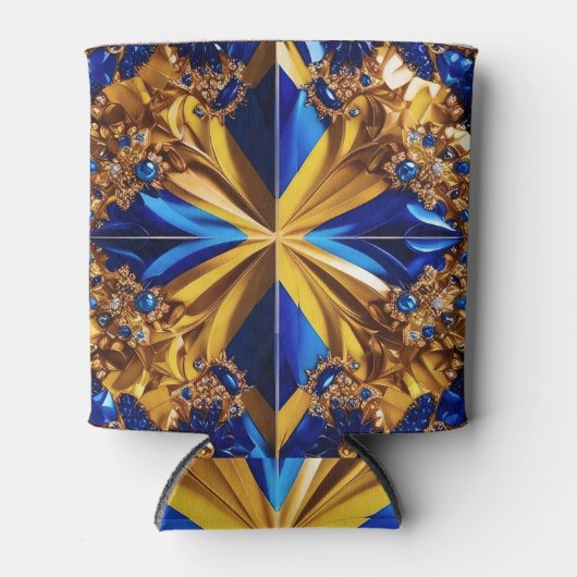 クーラーボックスとスウェーデンカラーデザイン 缶クーラー (正面)