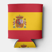 クーラーボックスとスペイン国旗 缶クーラー (正面)