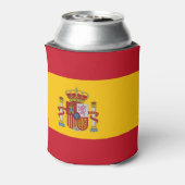 クーラーボックスとスペイン国旗 缶クーラー (缶裏面)