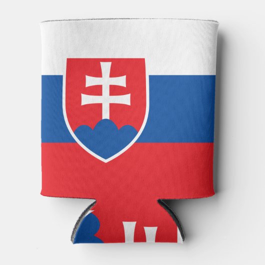クーラーボックスとスロバキア国旗 缶クーラー (正面)