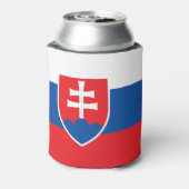 クーラーボックスとスロバキア国旗 缶クーラー (缶裏面)