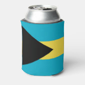 クーラーボックスとバハマ国旗 缶クーラー (缶裏面)