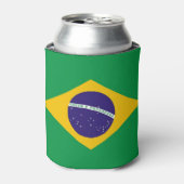 クーラーボックスとブラジル国旗 缶クーラー (缶正面)
