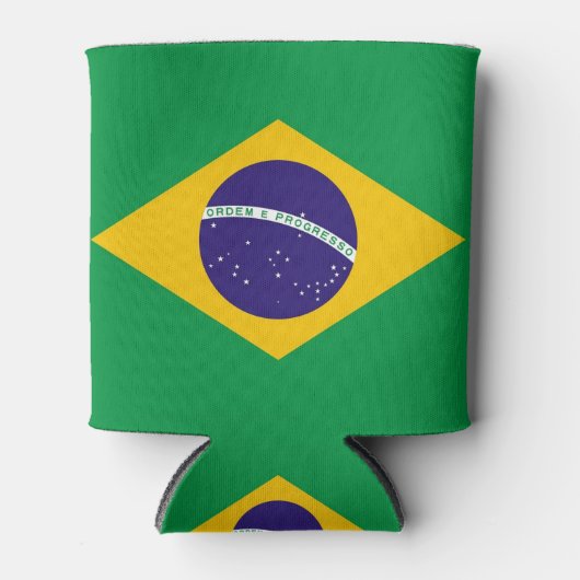 クーラーボックスとブラジル国旗 缶クーラー (正面)