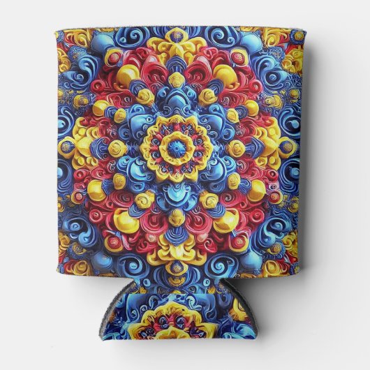 クーラーボックスとルーマニアの色デザイン 缶クーラー (正面)