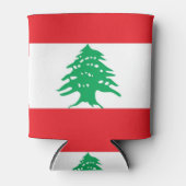 クーラーボックスとレバノン国旗 缶クーラー (正面)