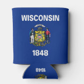 クーラーボックスと米国ウィスコンシン州州。 缶クーラー (裏面)