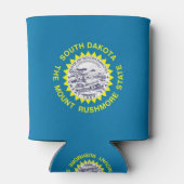 クーラーボックスと米国サウスダコタ州州旗。 缶クーラー (裏面)