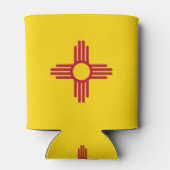 クーラーボックスと米国ニューメキシコ州の国旗。 缶クーラー (裏面)