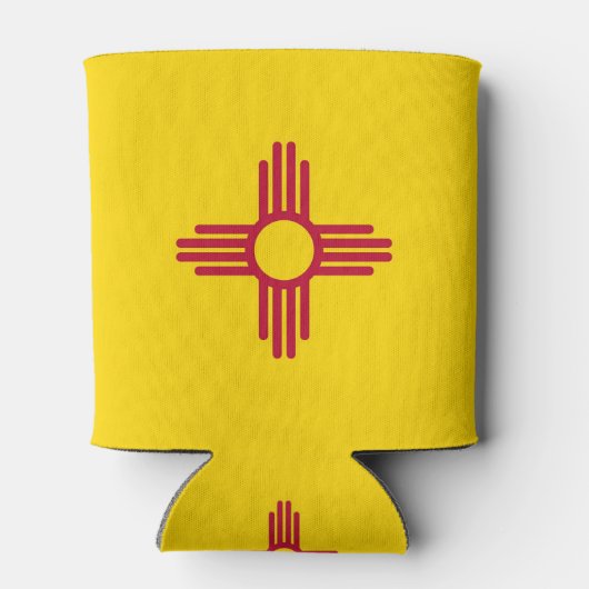 クーラーボックスと米国ニューメキシコ州の国旗。 缶クーラー (裏面)