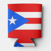 クーラーボックスと米国プエルトリコ国旗。 缶クーラー (正面)