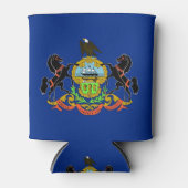 クーラーボックスと米国ペンシルバニア州旗。 缶クーラー (正面)