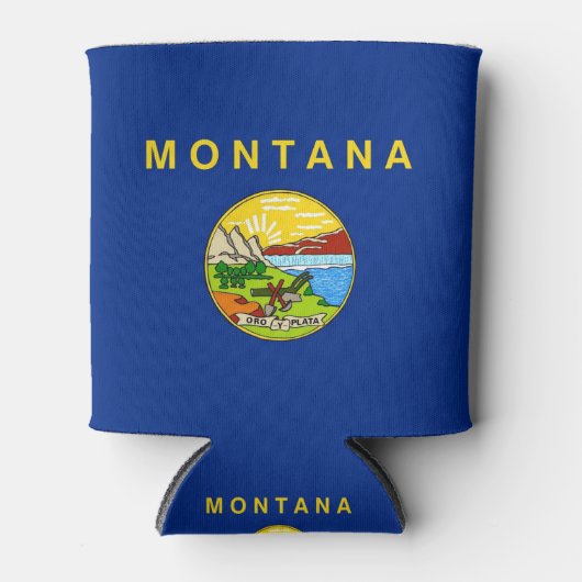 クーラーボックスと米国モンタナ州州。 缶クーラー (正面)