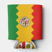 クーラーボックスと米国ロサンゼルス州旗。 缶クーラー (裏面)