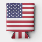 クーラーボックスと米国国旗。 缶クーラー (正面)