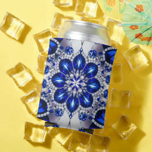 クーラーボックスと青の白の色デザイン 缶クーラー (インサイチュ 夏)