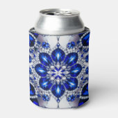 クーラーボックスと青の白の色デザイン 缶クーラー (缶正面)