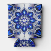 クーラーボックスと青の白の色デザイン 缶クーラー (正面)