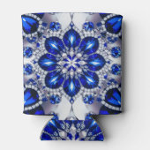 クーラーボックスと青の白の色デザイン 缶クーラー (裏面)