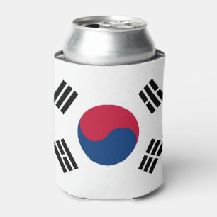 クーラーボックスと韓国国旗 缶クーラー