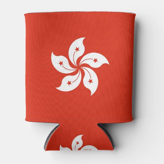 クーラーボックスと香港国旗 缶クーラー (正面)