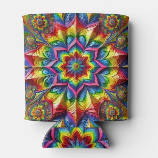 クーラーボックスとLGBTQカラーデザイン 缶クーラー (裏面)