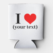 クーラーボックスカスタム- Iハート（テキスト） 缶クーラー (正面)