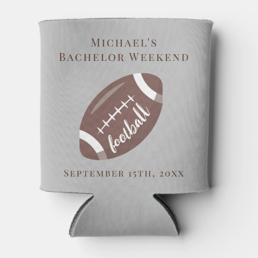 クーラーボックスパーソナライズされた学士サッカーウィークエンド 缶クーラー (正面)