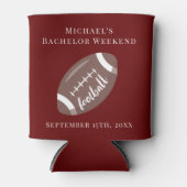 クーラーボックスパーソナライズされた学士サッカーウィークエンド 缶クーラー (正面)