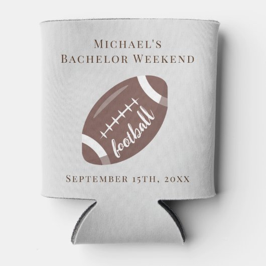 クーラーボックスパーソナライズされた学士サッカーウィークエンド 缶クーラー (正面)